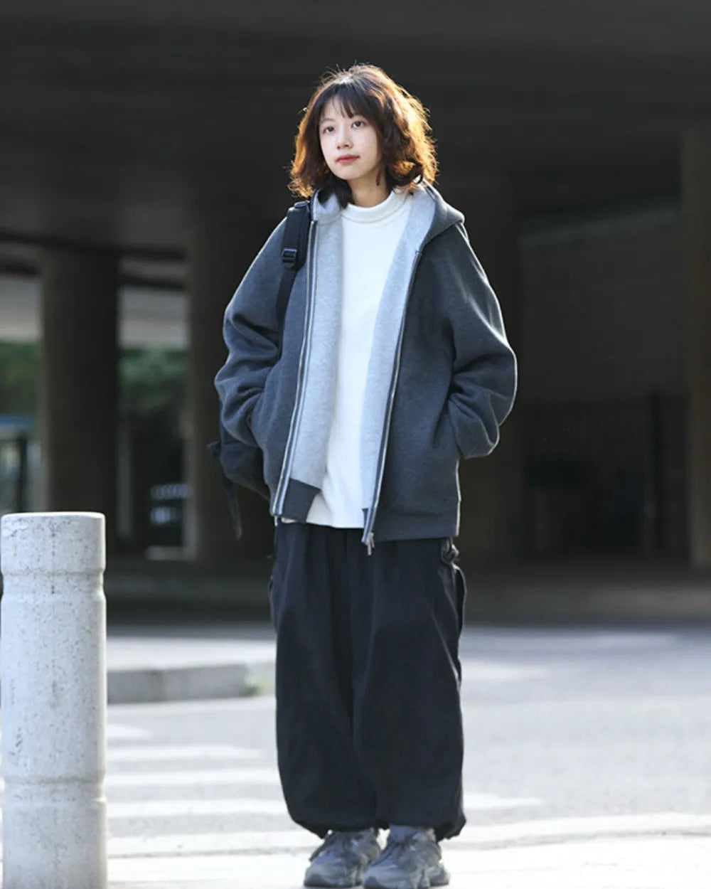 DOUBLE HOOD ZIP PARKA W1966