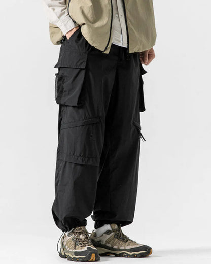 MULTI POCKET NYLON CARGO PANTS W1853