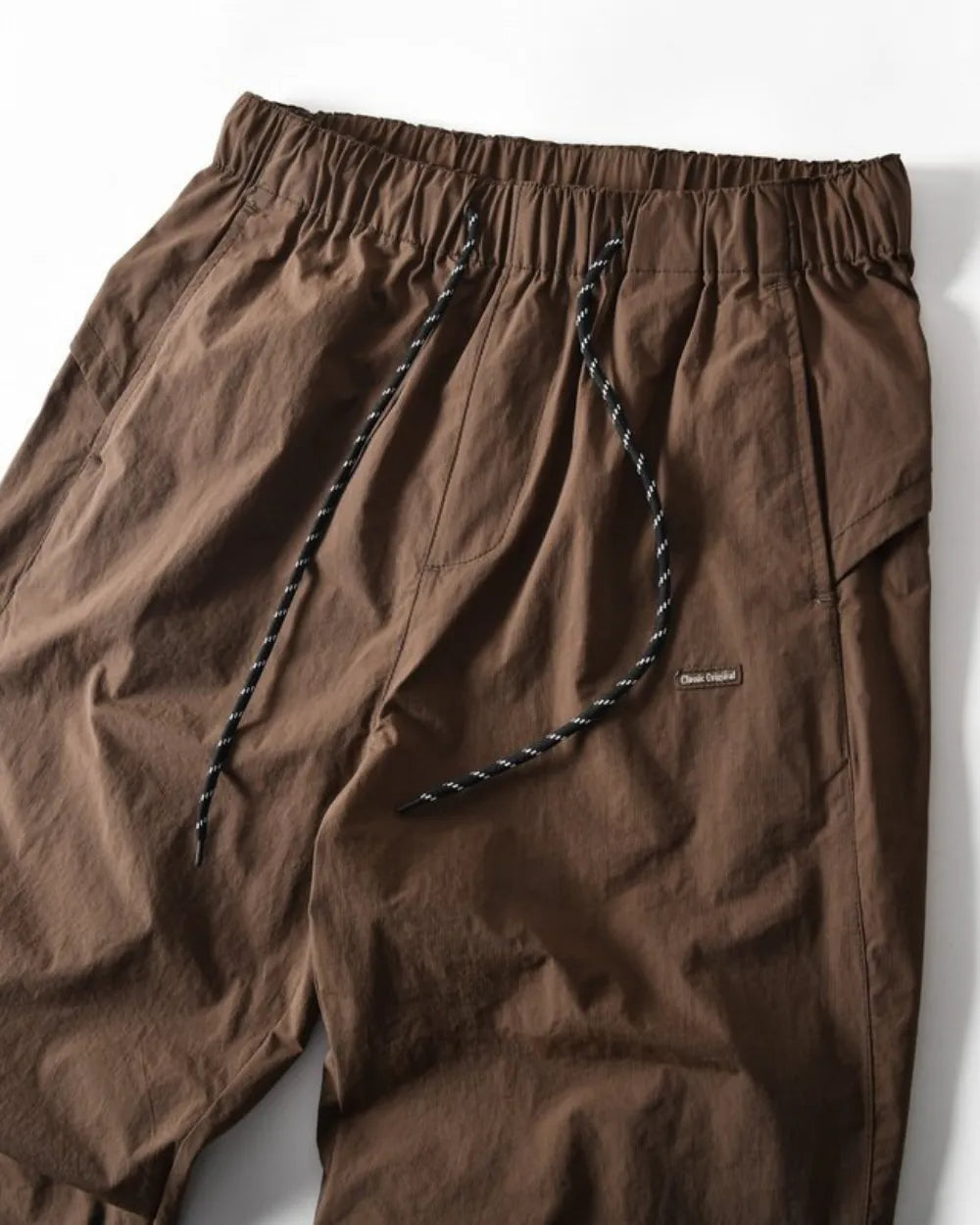 DRAWSTRING WIDE CARGO PANTS W1998