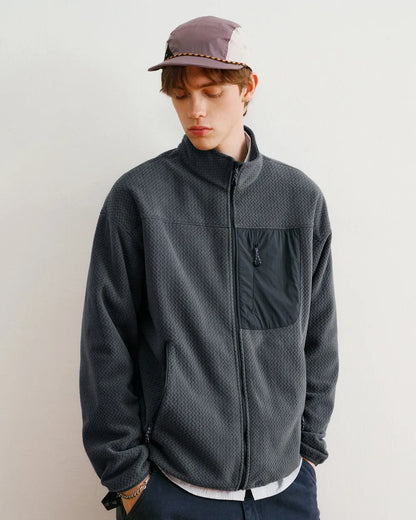 FLEECE ZIP UP ZIPPER JACKET W1933