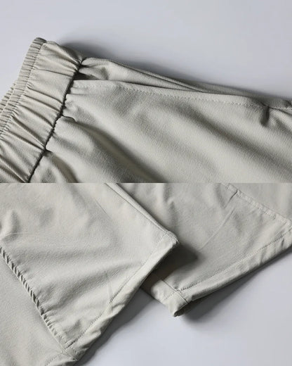 STRETCH NYLON WIDE CARGO PANTS W1862