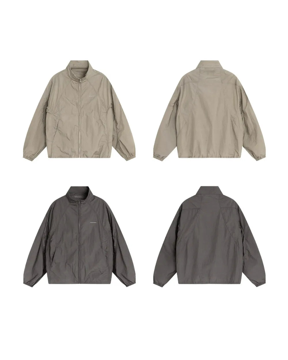 NYLON STAND COLLAR ZIPPER JACKET W1962