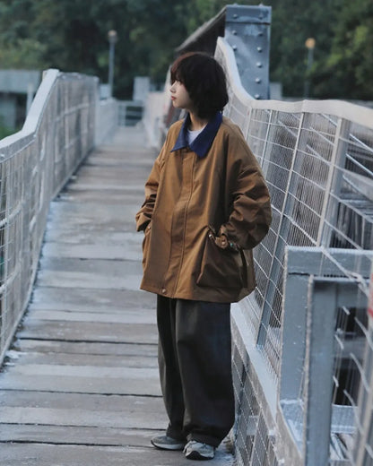 COLLAR CONTRAST WORK JACKET W1940