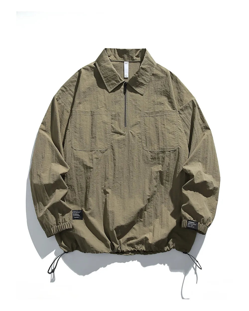 HALF ZIP NYLON PULLOVER JACKET W1846
