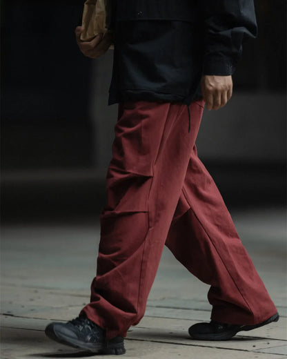 WIDE COTTON CARGO PANTS W1881