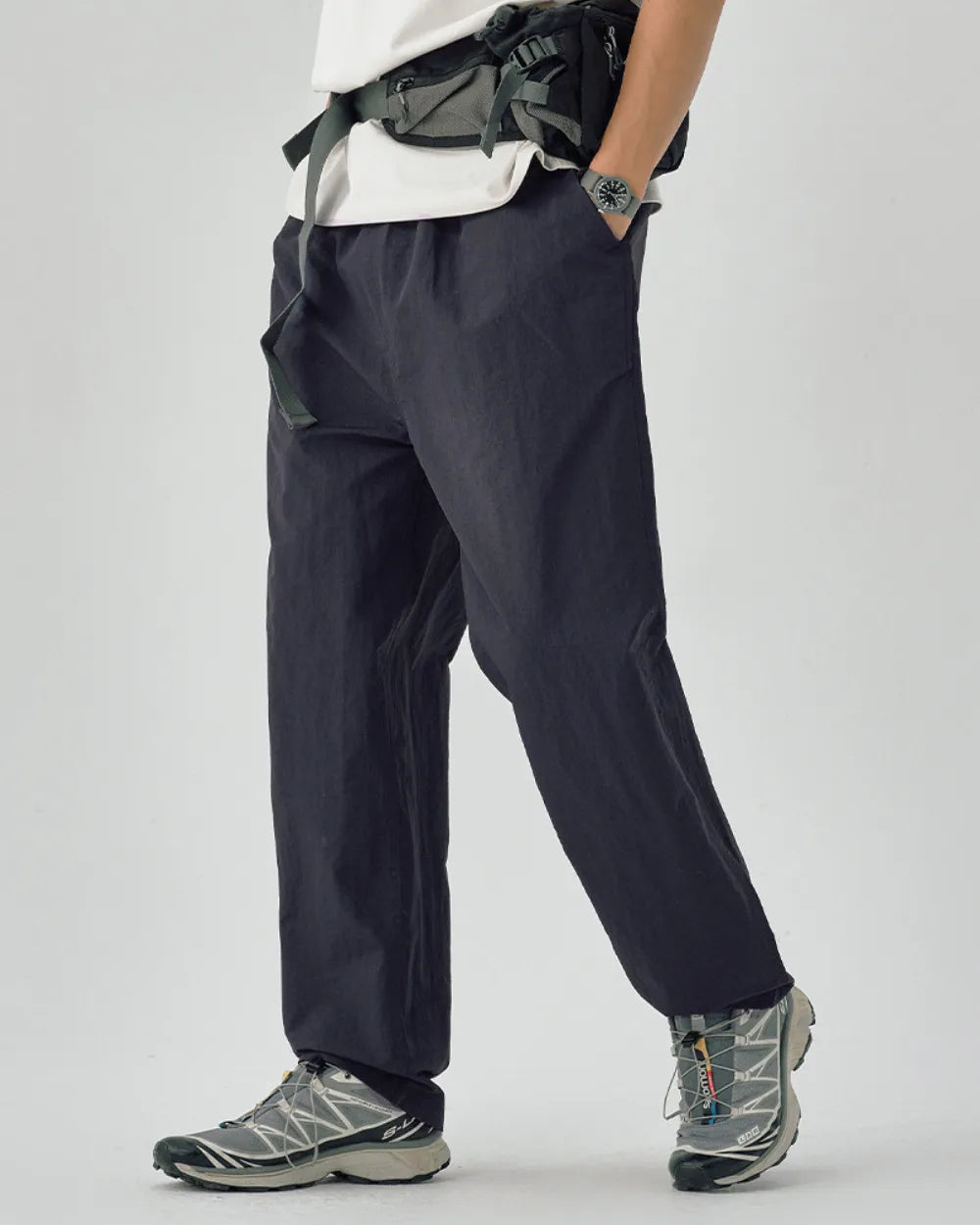 NYLON STRAIGHT EASY PANTS W1897