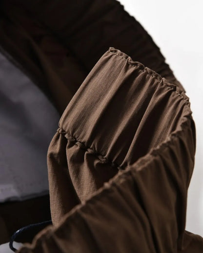 DRAWSTRING WIDE CARGO PANTS W1998