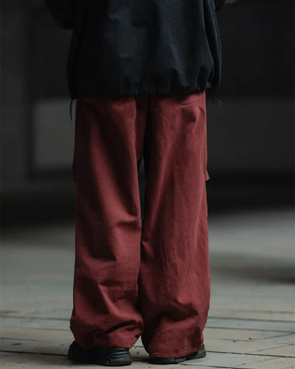WIDE COTTON CARGO PANTS W1881