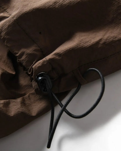 DRAWSTRING WIDE CARGO PANTS W1998