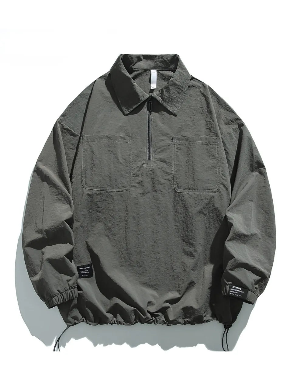 HALF ZIP NYLON PULLOVER JACKET W1846