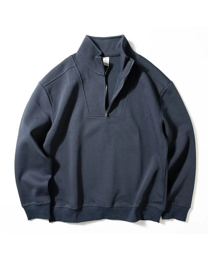 HALF ZIP STAND COLLAR SWEATSHIRT W1957