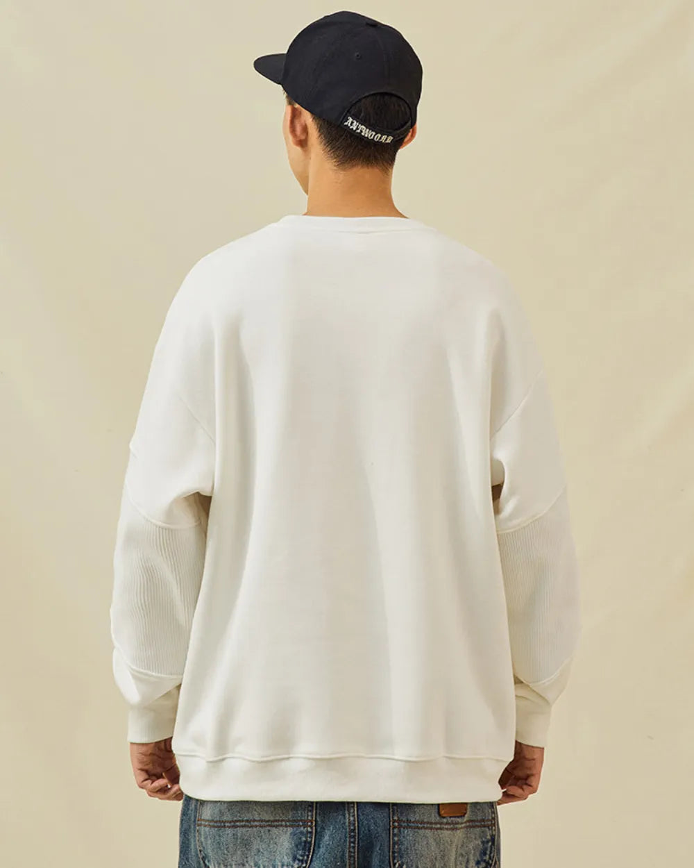 PANELLED RIBBED SWEAT W1879