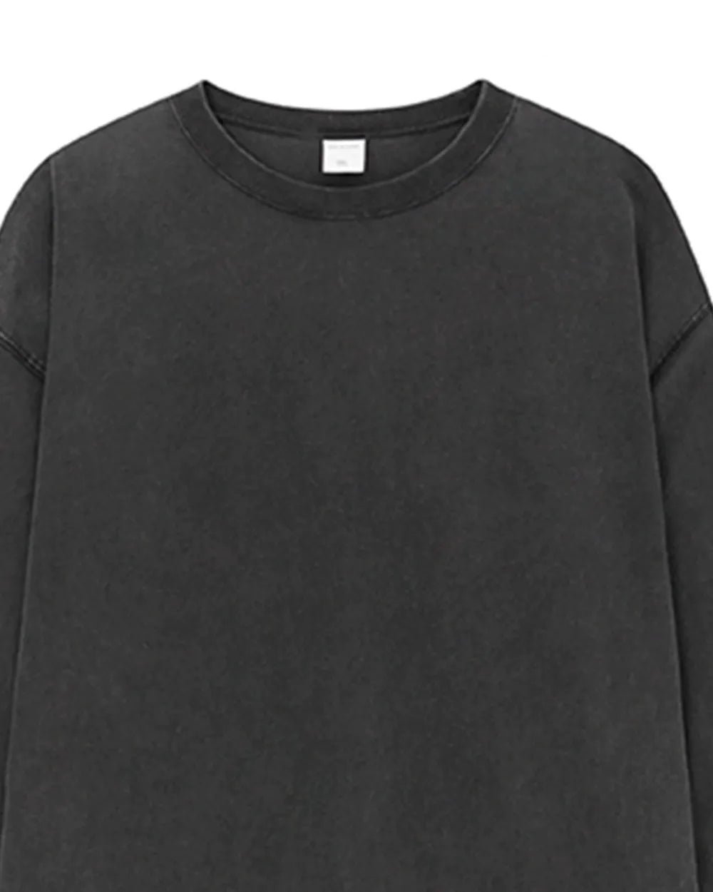 COTTON WASHED LOOSE LONG TEE W1943