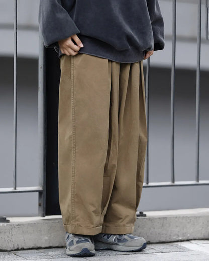 TUCK WIDE CHINO PANTS W1836