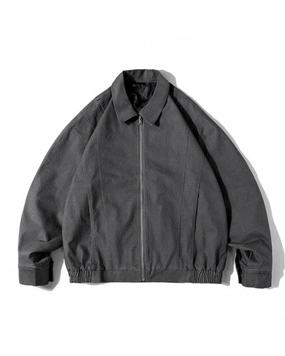 COLLAR ZIPPER LOOSE JACKET W1959
