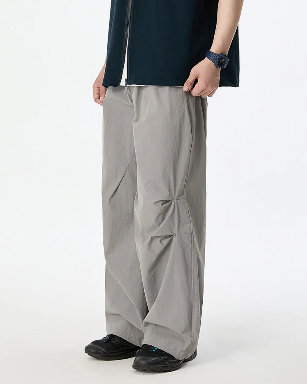 NYLON WIDE EASY PANTS W1810