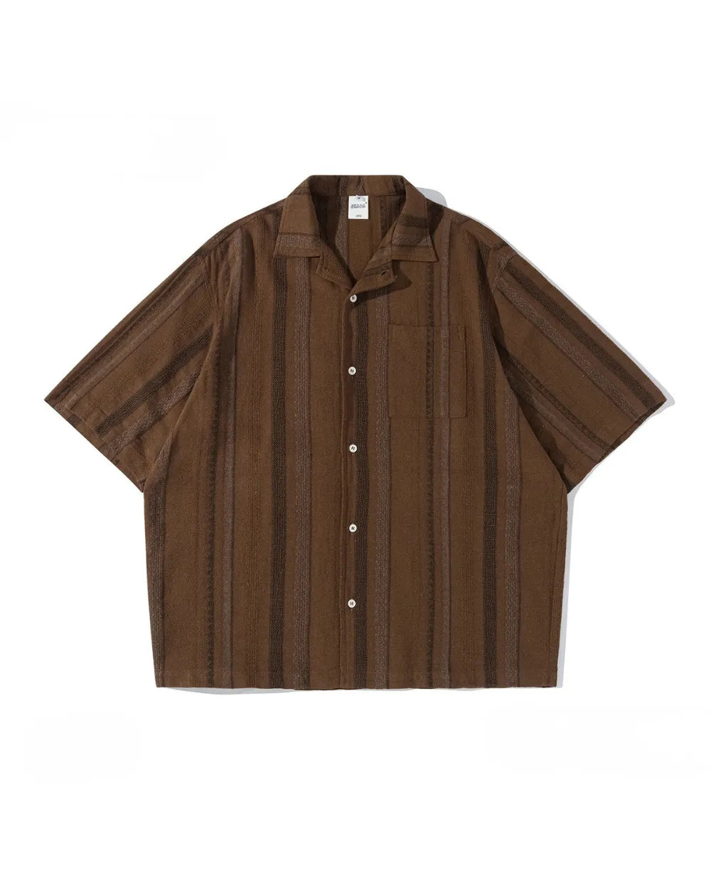 OPEN COLLAR STRIPE SHIRT W1813