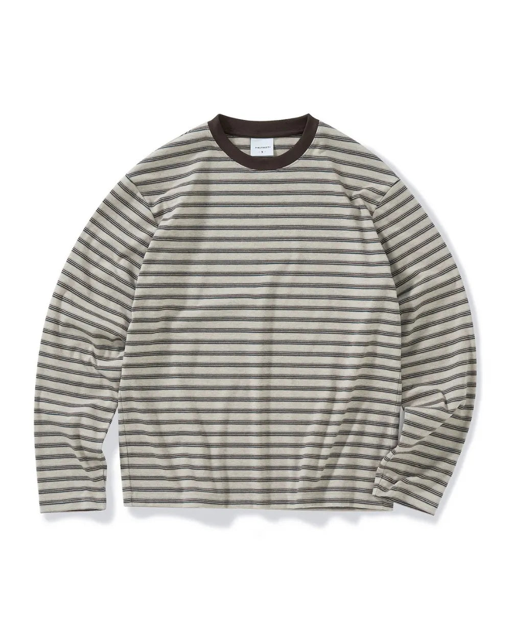 STRIPED LOOSE FIT LONG TEE W1955