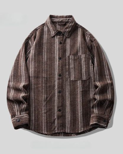 VERTICAL STRIPE LOOSE SHIRT W1979