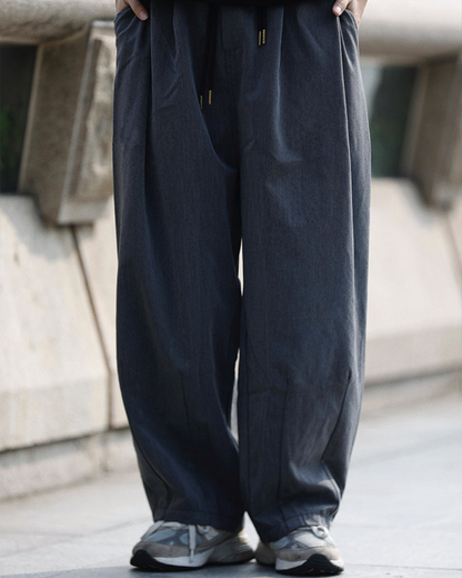 PLEATED TUCK WIDE PANTS W1840