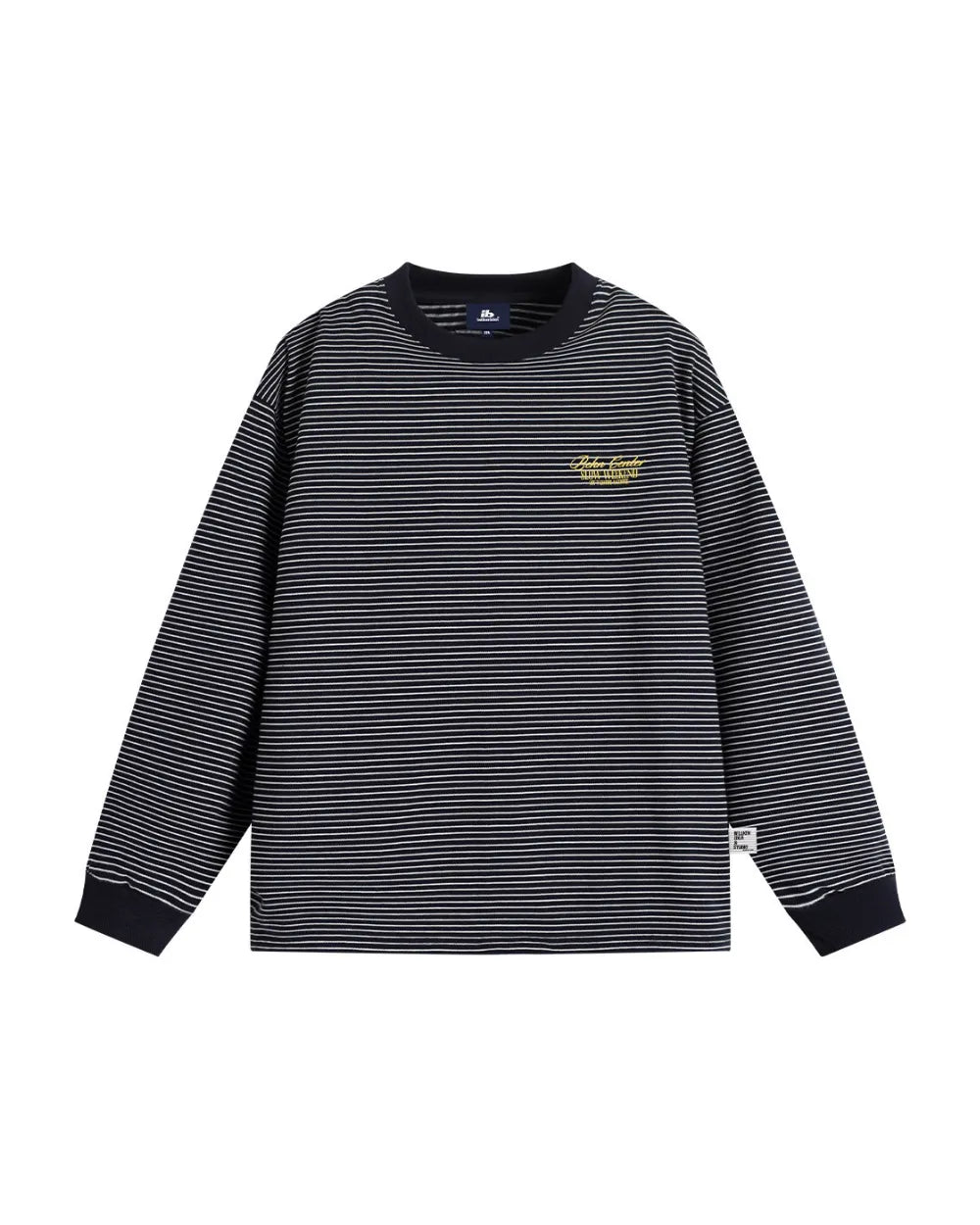 STRIPED BACK PRINT LONG TEE W1878
