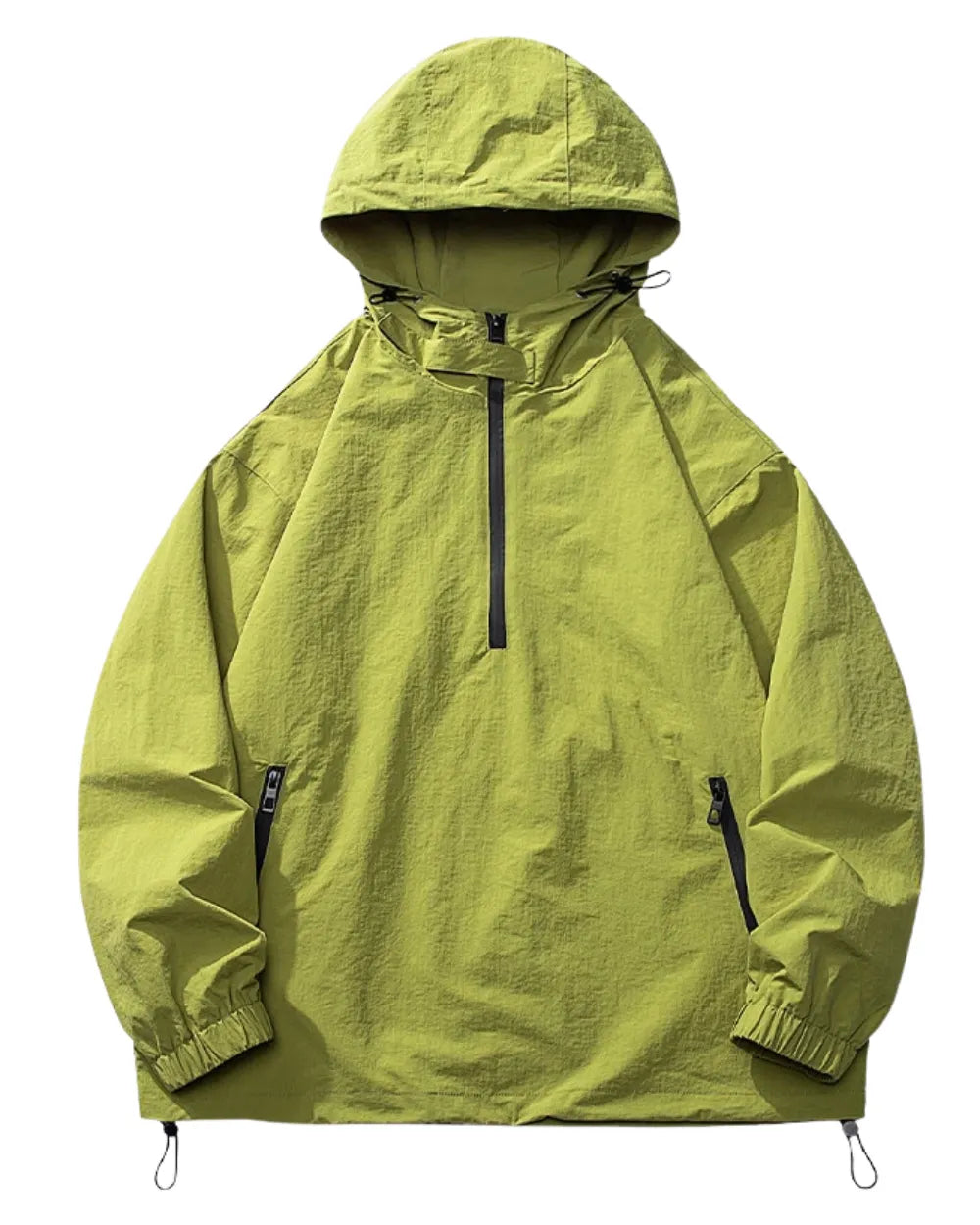 NYLON HALF ZIP HOODIE JACKET W1928