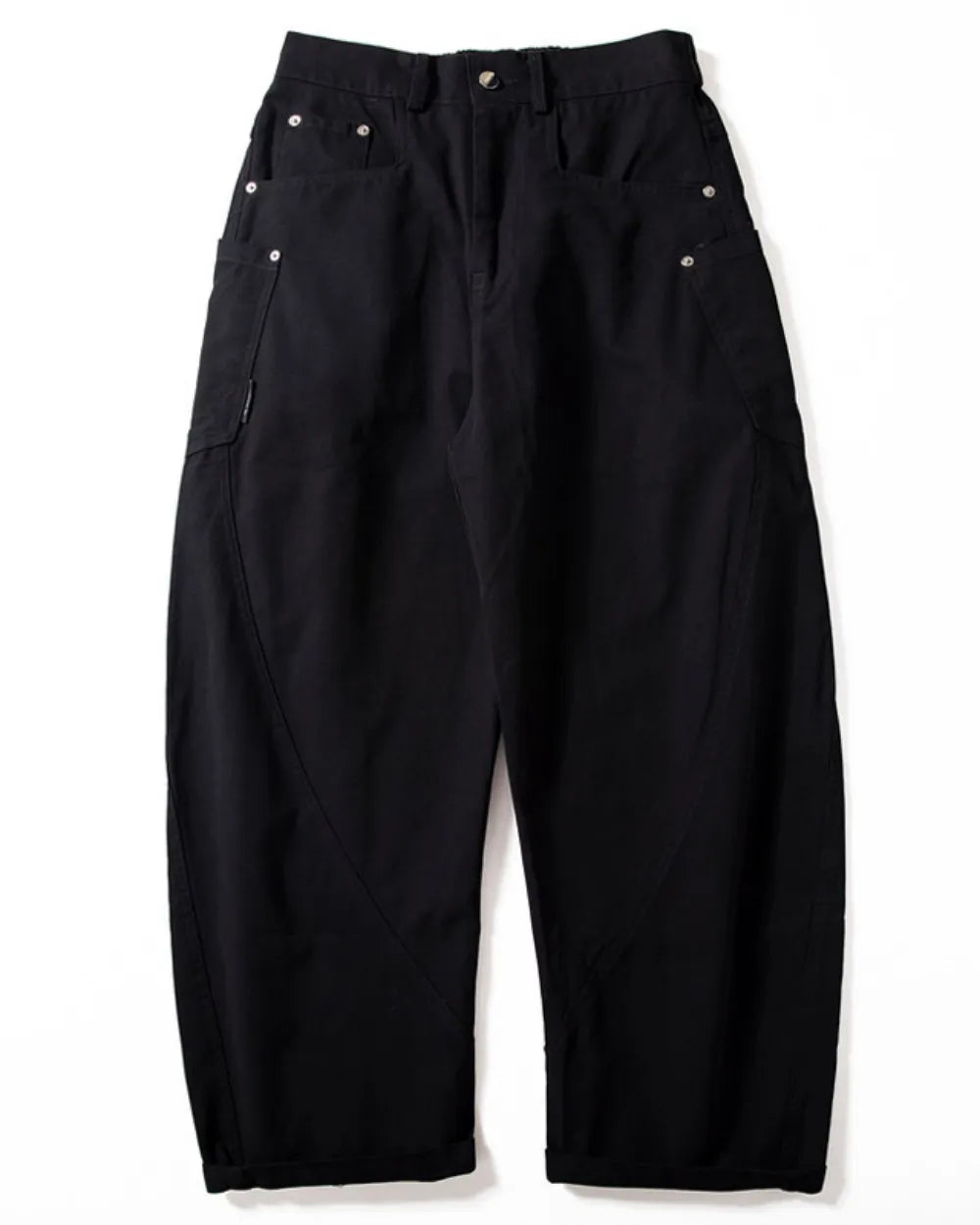 LOOSE FIT CURVED CARGO PANTS W1990