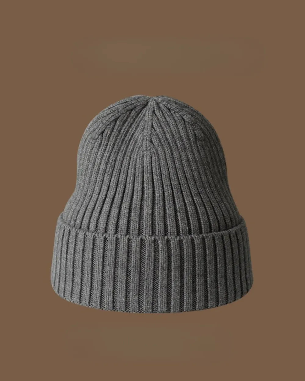 RIBBED KNIT BEANIE HAT W1971