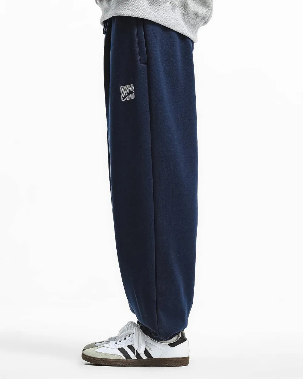 WIDE EMBROIDERED SWEAT PANTS W1861