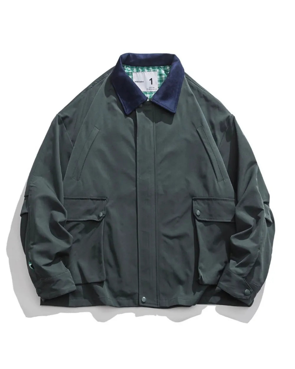 COLLAR CONTRAST WORK JACKET W1940