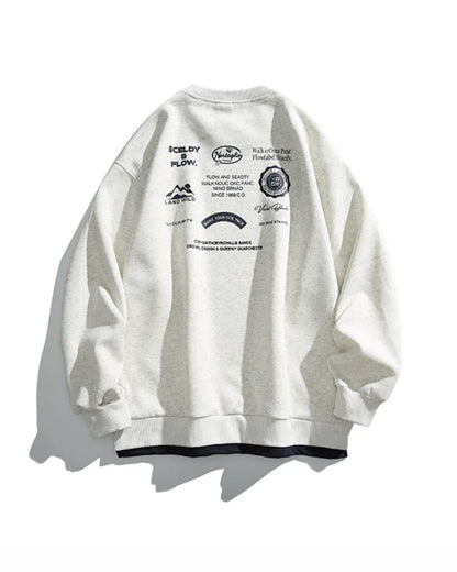 MULTI PRINT OVERSIZED SWEAT W1863