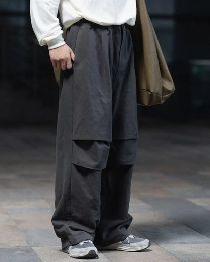 WIDE COTTON CARGO PANTS W1881