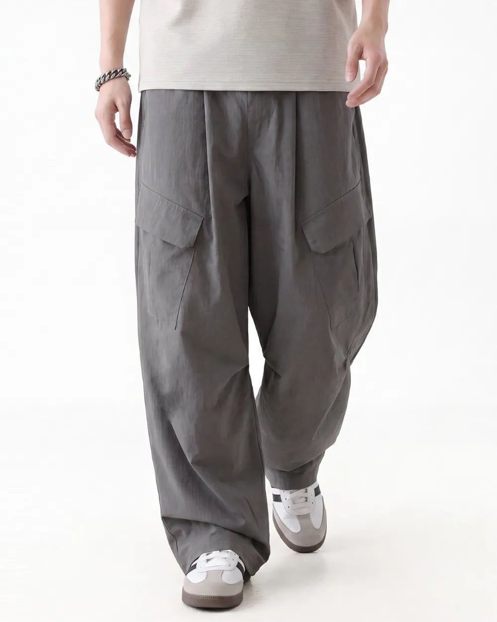TUCK WIDE CARGO PANTS W1809