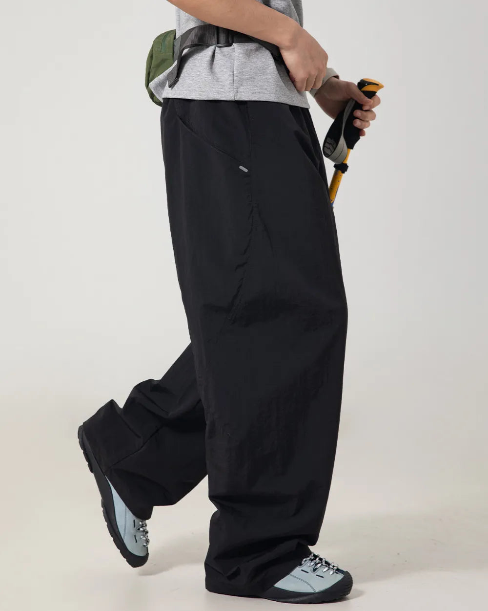 NYLON WIDE EASY PANTS W1904