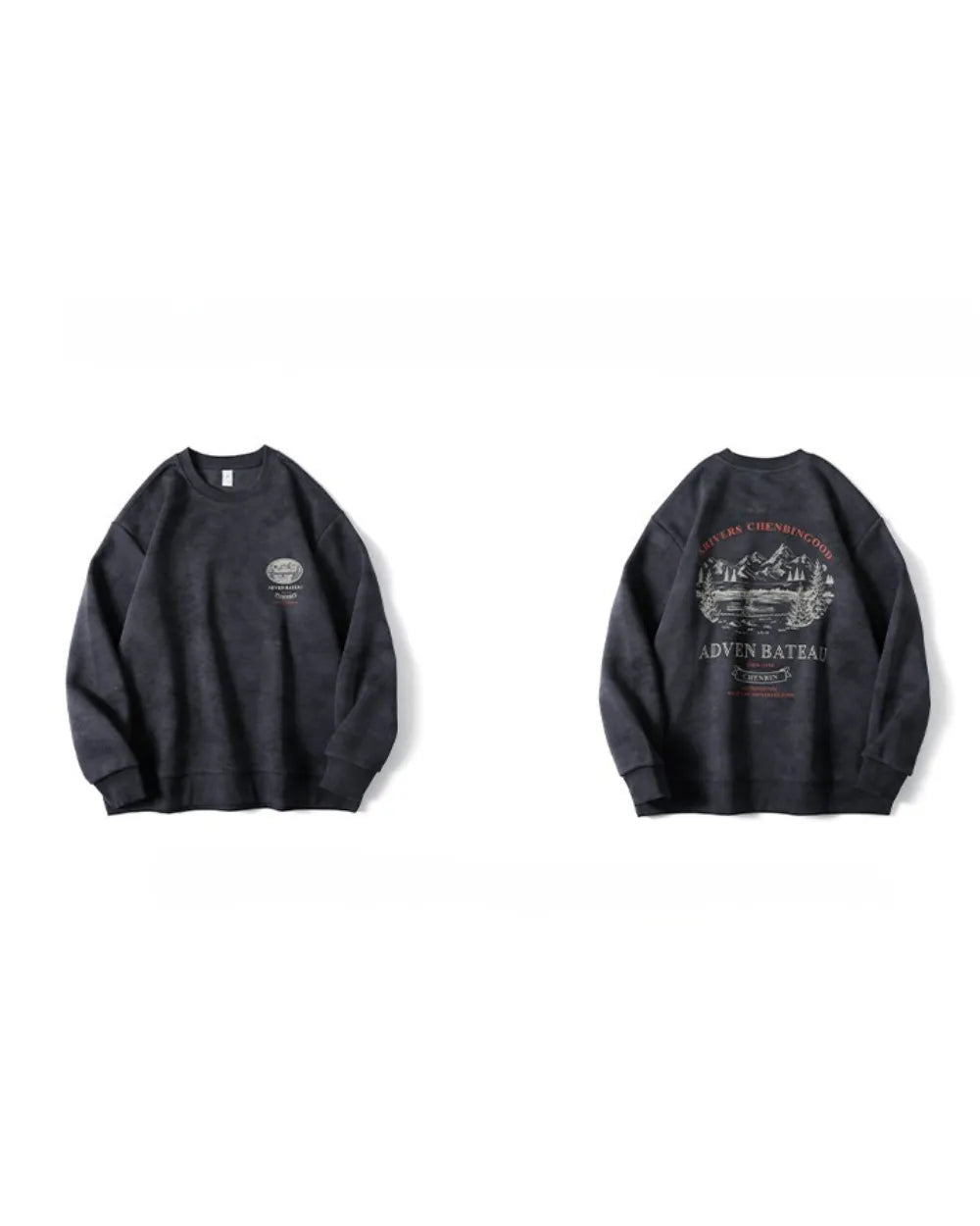 VINTAGE PRINT OVERSIZED SWEATSHIRT W1865