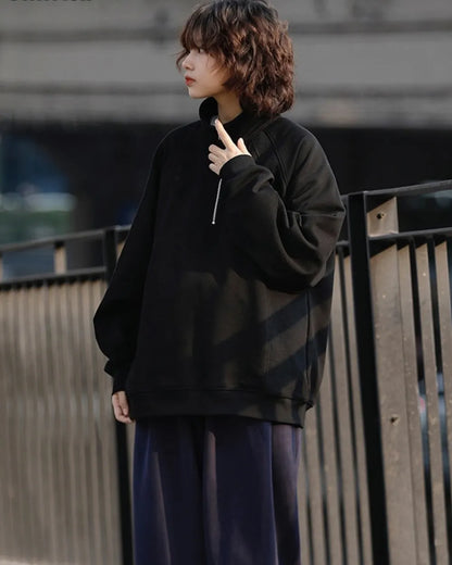 HALF ZIP RAGLAN SWEATSHIRT W1949