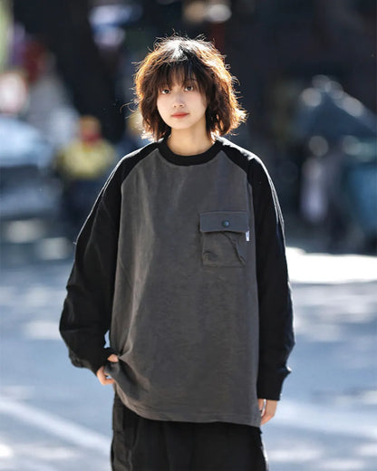 RAGLAN POCKET LONG SLEEVE TEE W1858