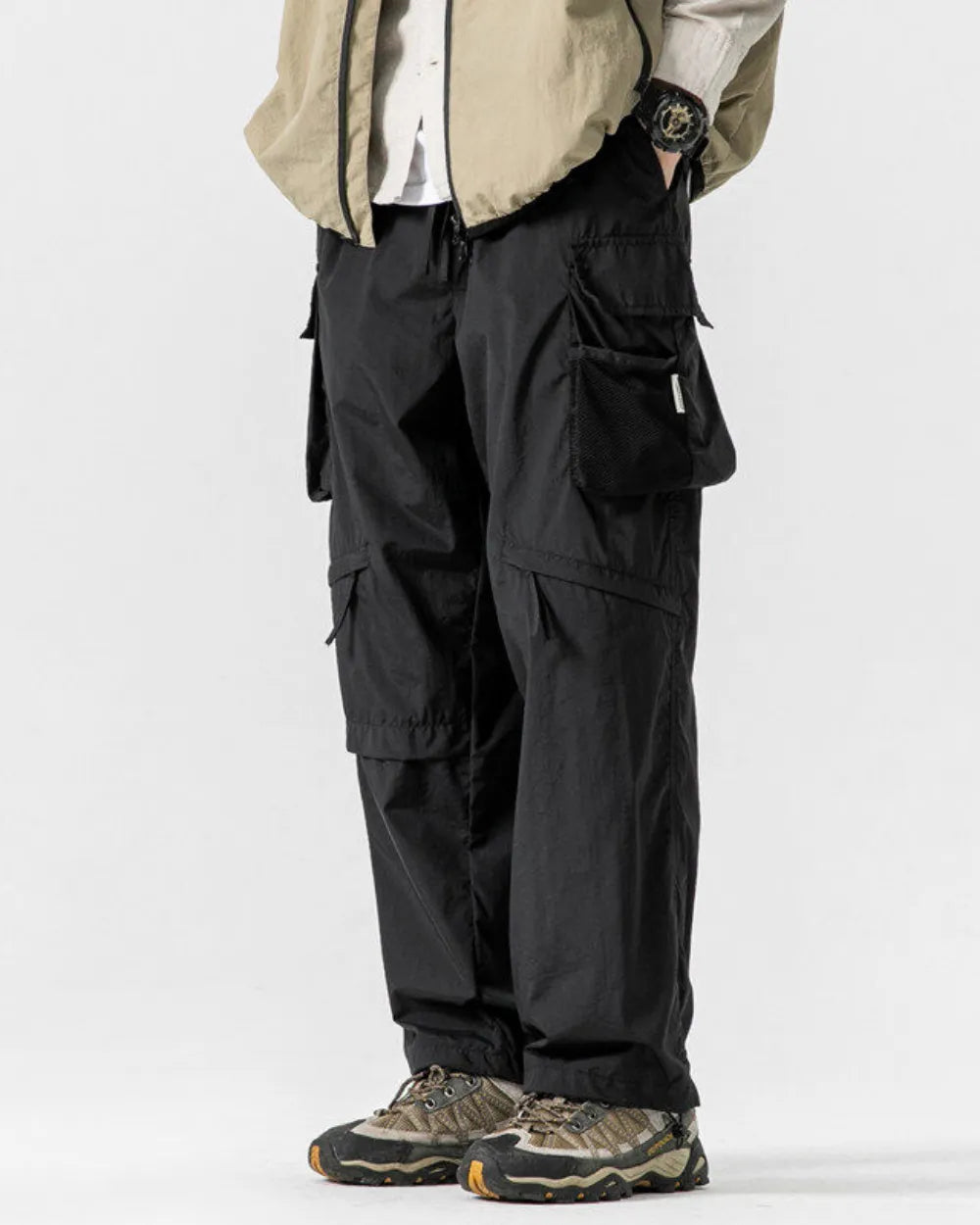 MULTI POCKET NYLON CARGO PANTS W1853
