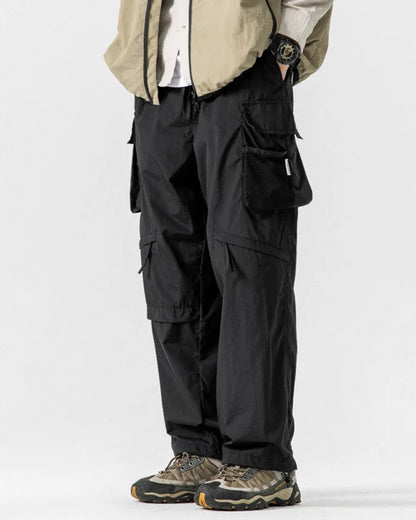MULTI POCKET NYLON CARGO PANTS W1853