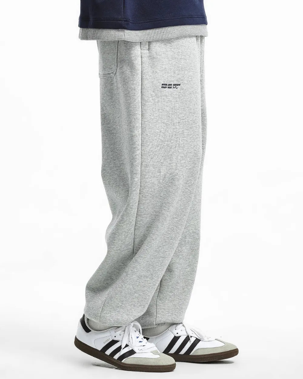 WIDE EMBROIDERED SWEAT PANTS W1861
