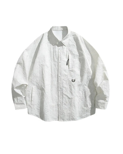 CRINKLE LOOSE SHIRTS W1849