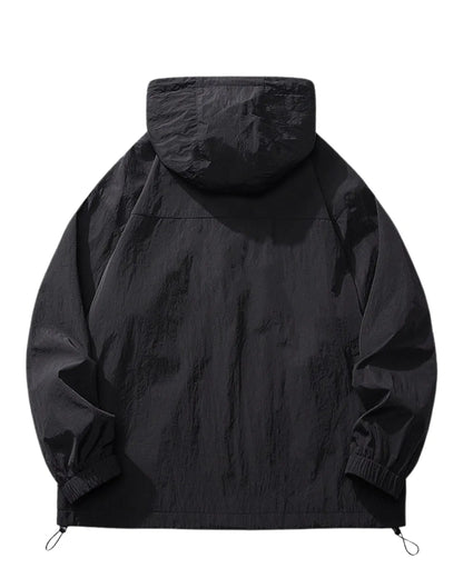 NYLON HALF ZIP HOODIE JACKET W1928