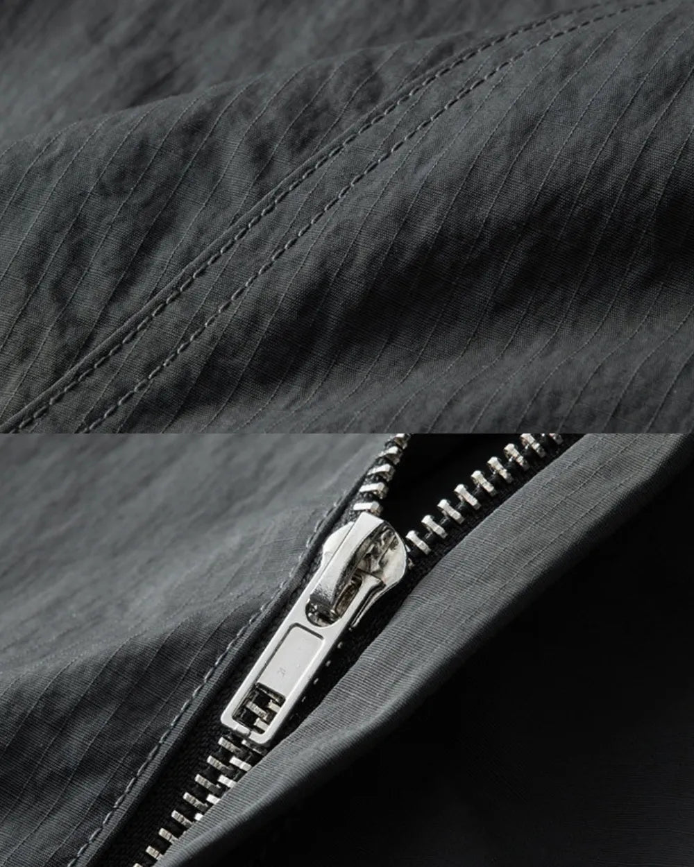 NYLON HALF ZIP HOODED ANORAK W1919