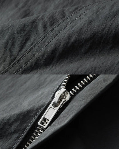 NYLON HALF ZIP HOODED ANORAK W1919