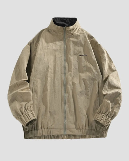 NYLON HIGH NECK ZIPPER JACKET W1953