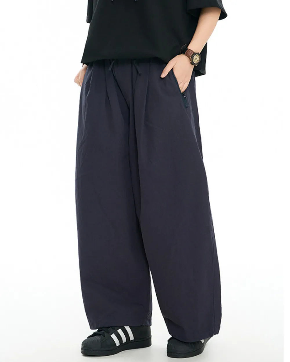 WIDE TUCK CHINO PANTS W1838