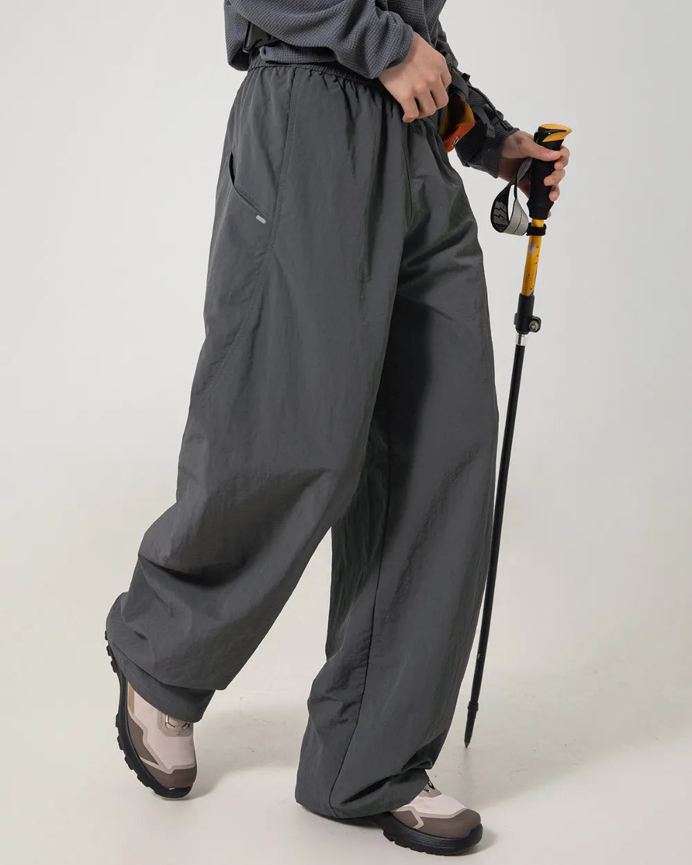 NYLON WIDE EASY PANTS W1904