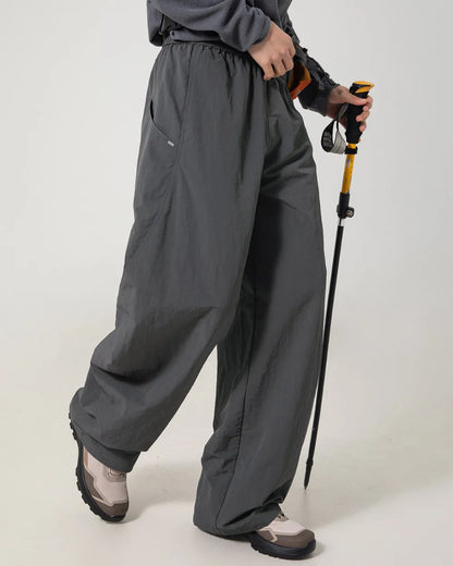 NYLON WIDE EASY PANTS W1904