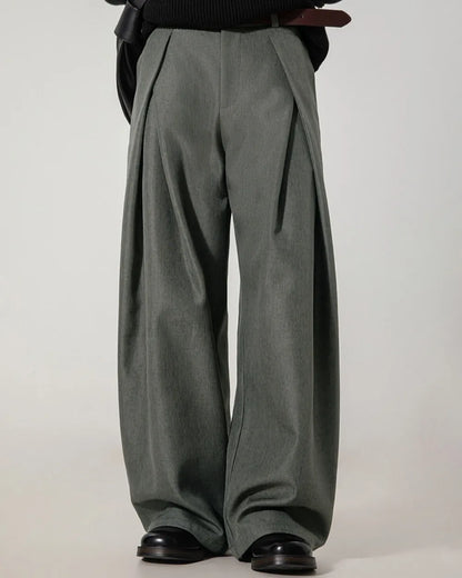 DEEP TUCK WIDE SLACKS W1841