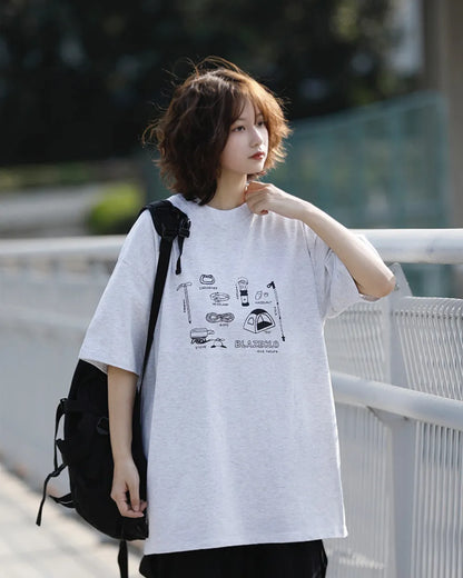 OUTDOOR GRAPHIC LOOSE TEE W1802